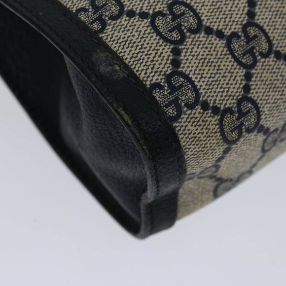 GUCCI GG Supreme Sherry Line Clutch Bag PVC Navy Red 89 01 032 Auth 66429 - Picture 7 of 16